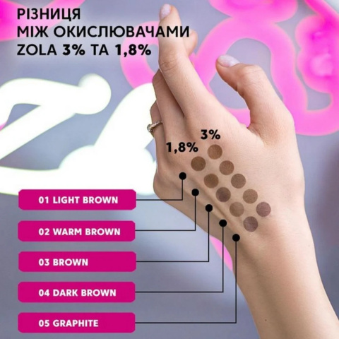 Farbka do brwi Zola Brow Tint 15 ml - 01 Light Brown – JASNY BRĄZ Zola